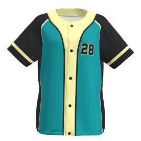 custom sublimated black jersey baseball shirts