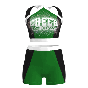 youth green cheerleading shells