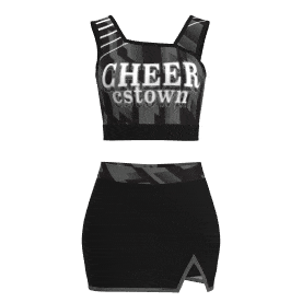 youth green cheer practice outfits
