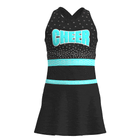 discount light blue youth two piece cheerleader top costume