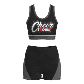 youth black and red cheer athletics practice wear