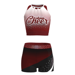women blue cheerleading leotards