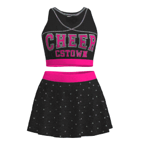 youth pink crop top all star cheer uniforms