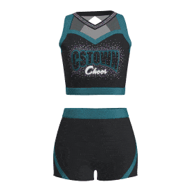 black and white cropped cheerleading uniforms for practice