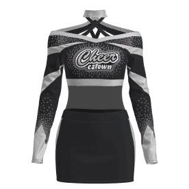 long sleeve black adult cheer outfit