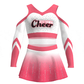 2 piece pink youth cheer outfit