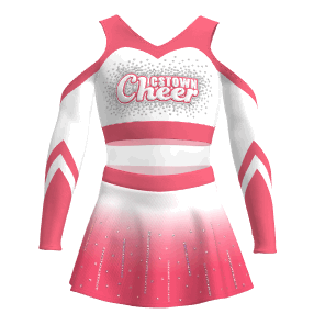 2 piece pink youth cheer outfit