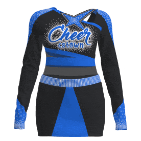 womens blue plus cheerleading uniforms