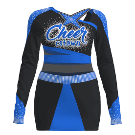 womens blue plus cheerleading uniforms