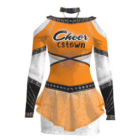 design your own orange competition cheer outfits