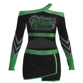 green and black cheap youth cheer uniforms template