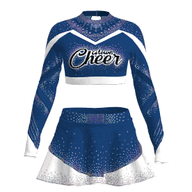 make your own cheerleader outfit blue and white supply store