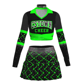 cheap green cheerleading clothes