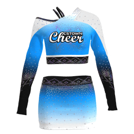 long sleeve blue cheer outfit for women