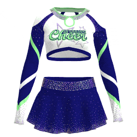 cheap retro royal blue cheer uniforms