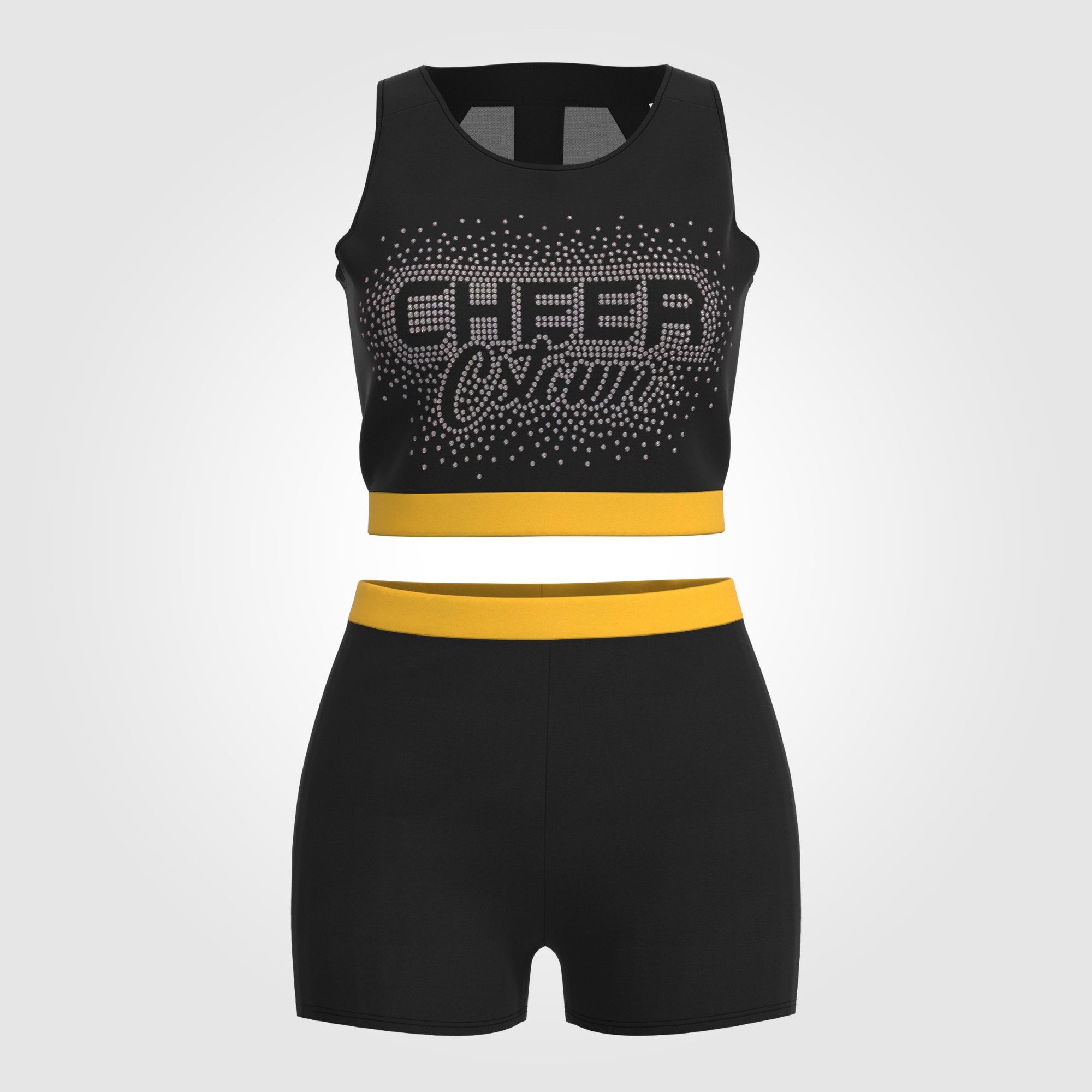 youth blue and yellow cheer uniform,midriff cheerleading uniforms