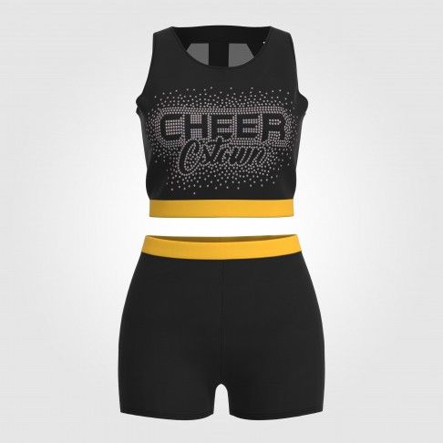 youth blue and yellow cheer uniform,midriff cheerleading uniforms yellow 2