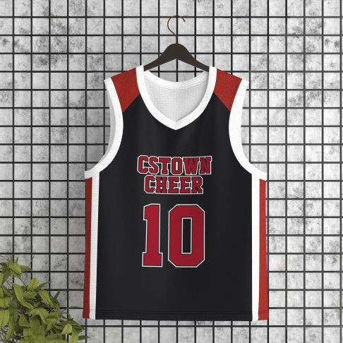 new design custom logo basketball jersey black 3