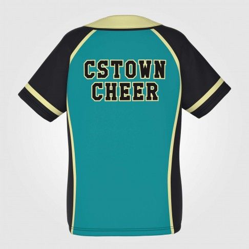 custom sublimated black jersey baseball shirts blue 3