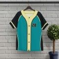 custom sublimated black jersey baseball shirts blue