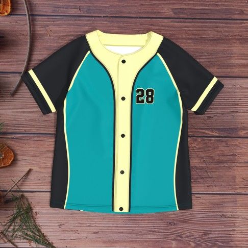 custom sublimated black jersey baseball shirts blue 1