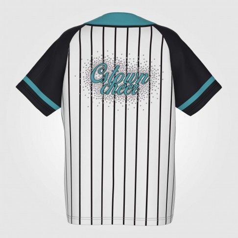 custom sublimated black jersey baseball shirts white 3