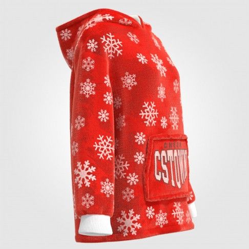 cheer blanket hoodie near me metallic red 2