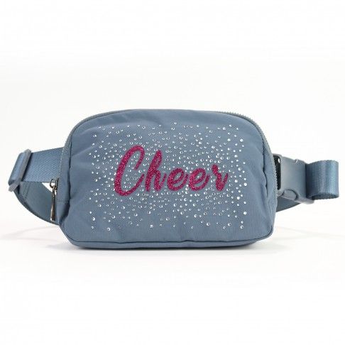 custom black waist pack cheer belt bag blue 0