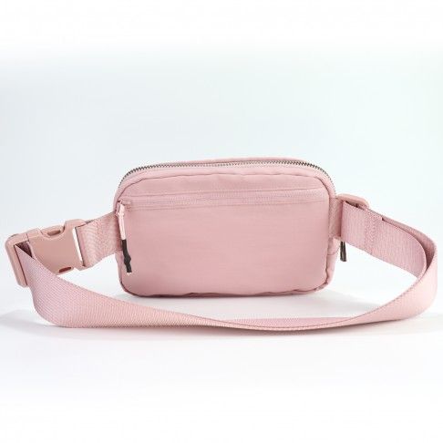 custom black waist pack cheer belt bag pink 1