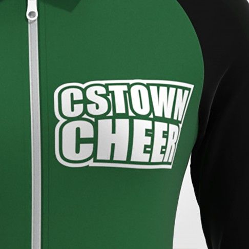 cheer warm up sets, jacket and pants green 7