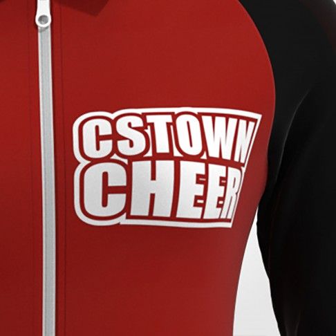 cheer warm up sets, jacket and pants red 7