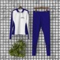 dance warm up jacket and pants blue