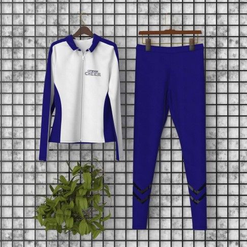 dance warm up jacket and pants blue 0