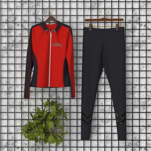 dance warm up jacket and pants red 0