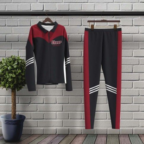 custom zip up cheer warm ups red 0