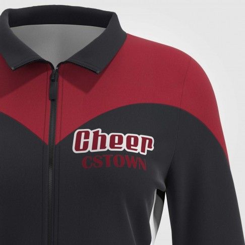 custom zip up cheer warm ups red 5