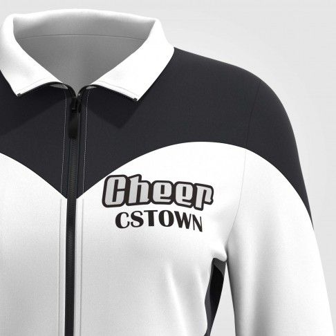 custom zip up cheer warm ups white 5