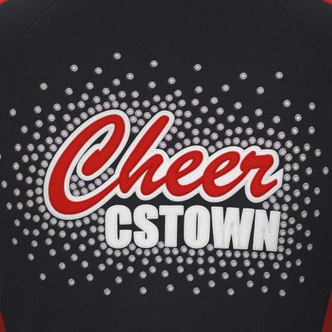 custom cheerleading warm up suits black 5