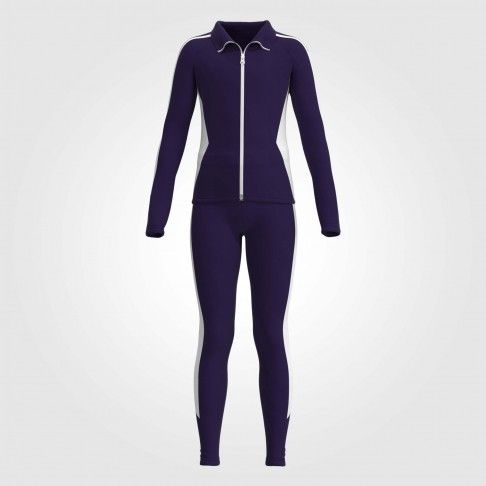 custom cheerleading warm up suits blue 2