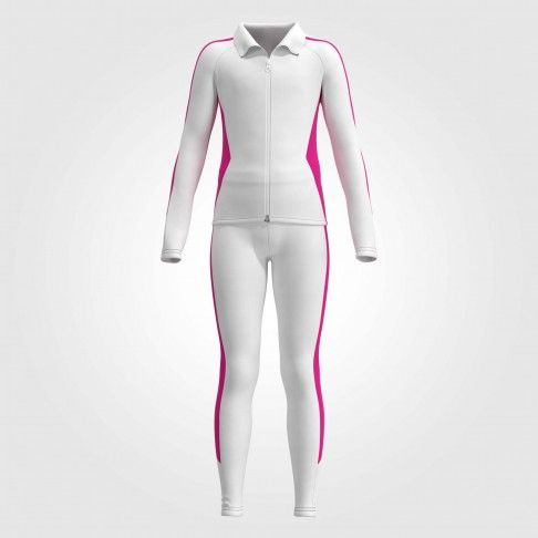 custom cheerleading warm up suits white 2