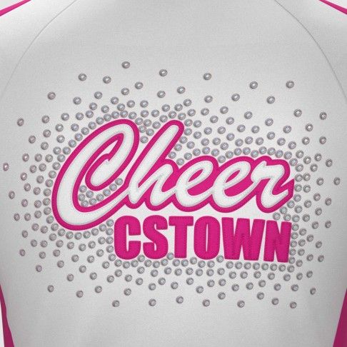 custom cheerleading warm up suits white 5