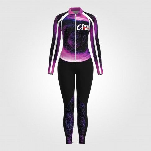 custom youth cheer warm up suits purple 2