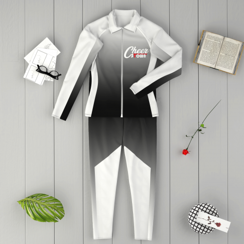 custom youth cheer warm up suits white 1