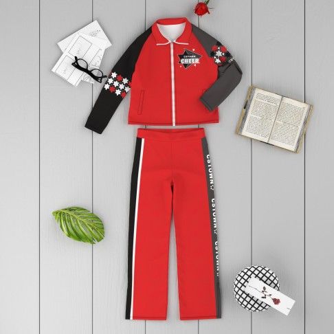 custom youth cheer uniforms cheerleading warm up red 6