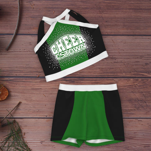 youth green cheerleading shells green 1