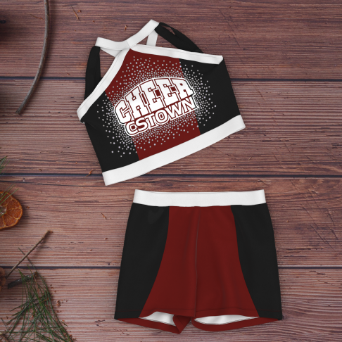 youth green cheerleading shells red 1