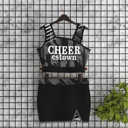 youth green cheer practice outfits black 5