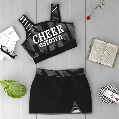 youth green cheer practice outfits black 6