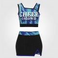 youth green cheer practice outfits blue
