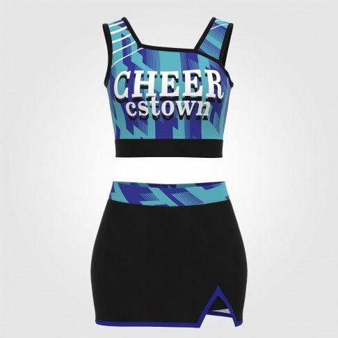youth green cheer practice outfits blue 0